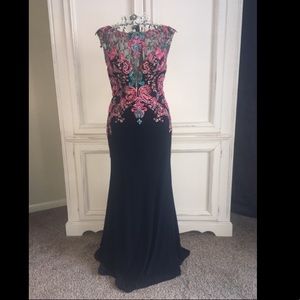 Beaded & Embroidered Prom Dress